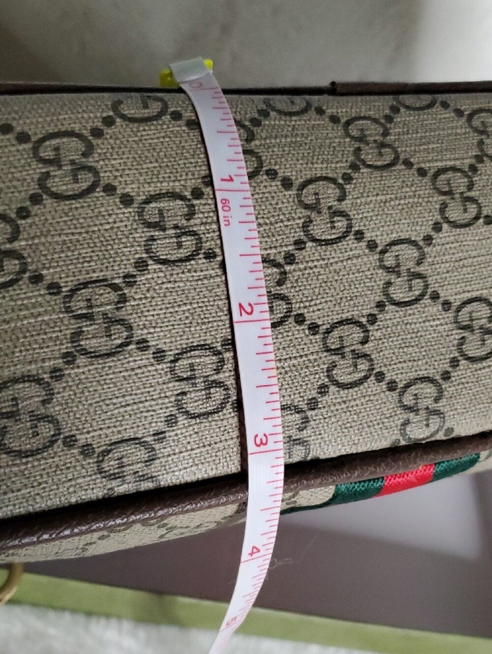 Brown GG Supreme Messenger with Green-Red Web Stripe - Picture 15 of 15
